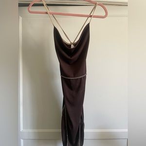 Pretty Little Thing brown dress